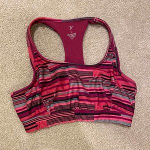 Hot pink sports bra